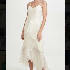 Marchesa Notte White Midi Dress